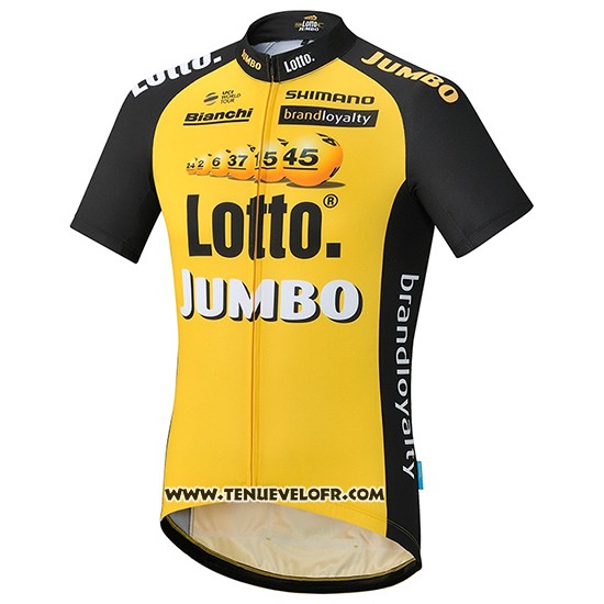 2017 Maillot Ciclismo Lotto NL Jumbo Jumbo Jaune Manches Courtes et Cuissard